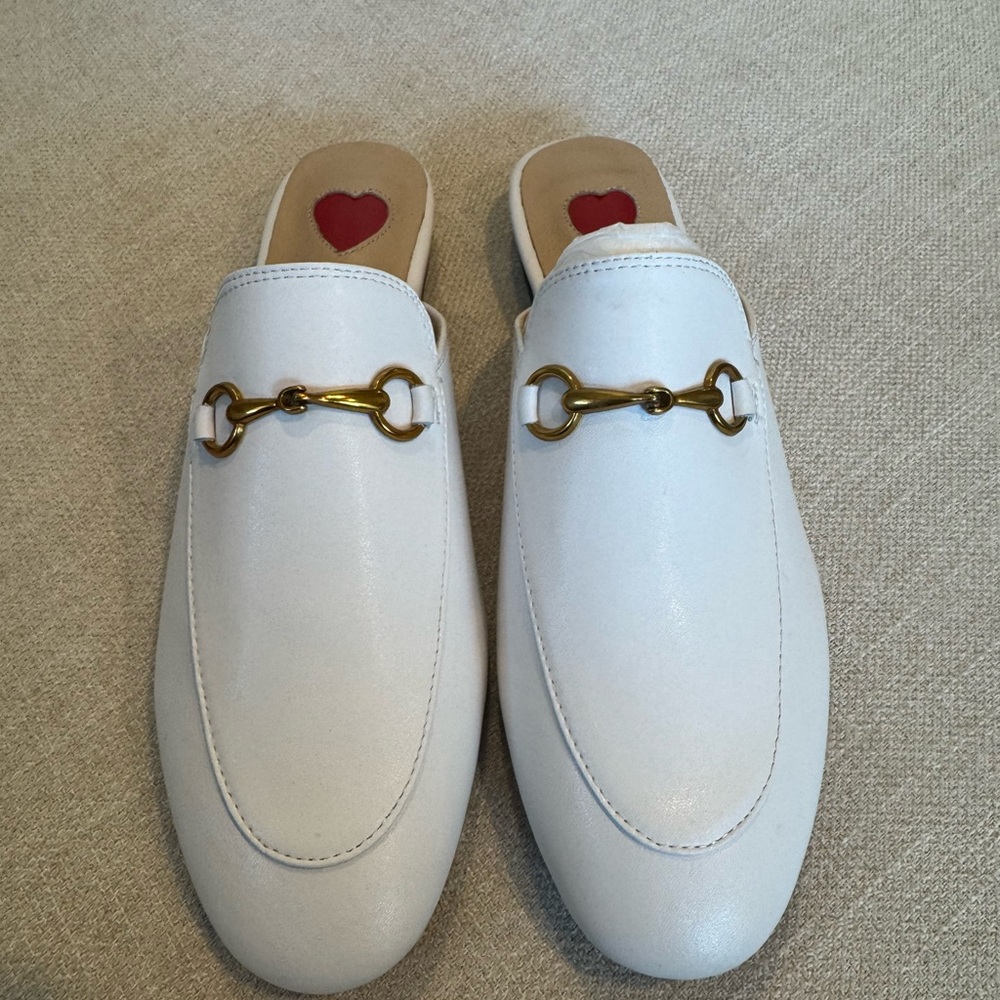 ARQA Studio Horesbit Leather Loafer Slide Mule in White, Womens 37 NWB - Picture 5 of 8